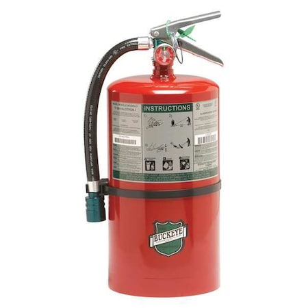 Buckeye Fire Equipment Fire Extinguisher, 15.5 lb Capacity, Class ABC , UL Rating2A:10B:C , HCFC 71550