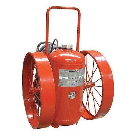 Buckeye Fire Equipment Wheeled Fire Extinguisher, 300 lb Capacity, Class BC , UL Rating320B:C , Potassium Bicarbonate 32310