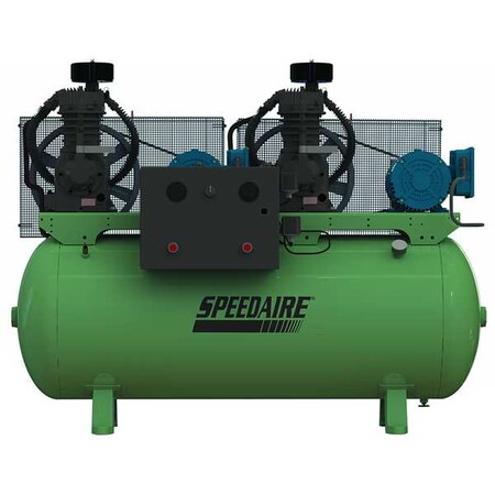 Speedaire Elec. Air Compressor, Duplex, 5HP, 32.8CFM 35WC60