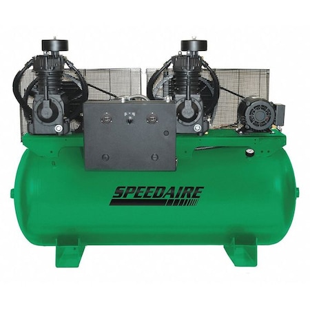 Speedaire Elec. Air Compressor, Duplex, 5HP, 32.8CFM 35WC61