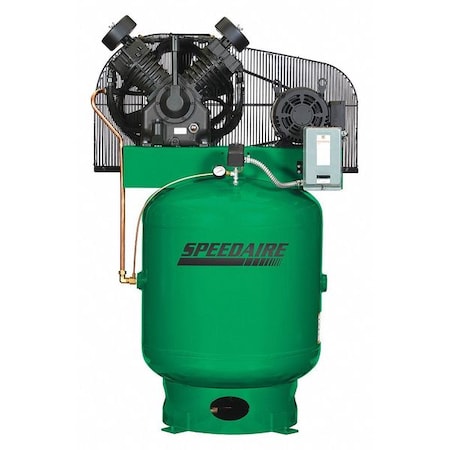 Speedaire Elec. Air Compressor, 2 Stage, 10HP, 34CFM 35WC67