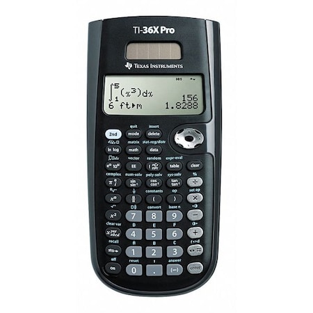 Texas Instruments Scientific Calculator, LCD, 16x4 Digit, Width: 3 3/8 in TEXTI36XPRO