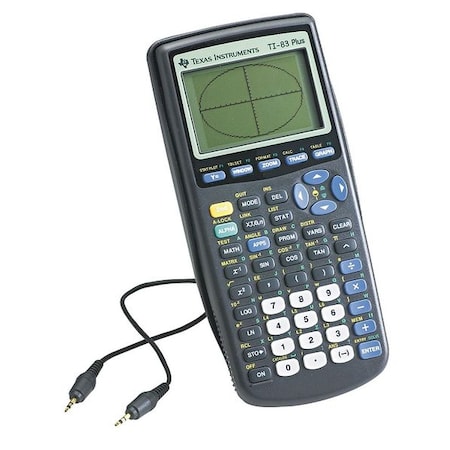 Texas Instruments Graphing Calculator, LCD, 16x8 Digit TEXTI83PLUS