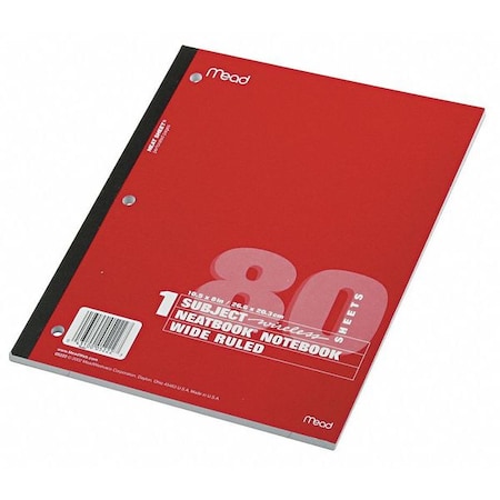 Mead 10-1/2 x 8" Single Subject Notebook MEA05222