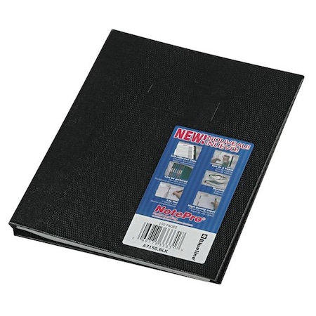 Blueline 9-1/4 x 7-1/4" Black College/Margin Notebook, 75 Pg REDA7150BLK