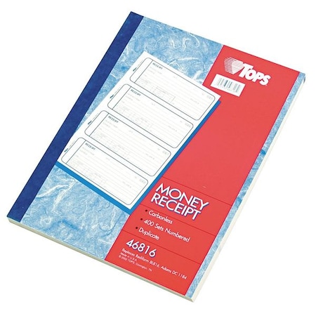 Tops Money And Rent Receipt Books, Duplicate TOP46816