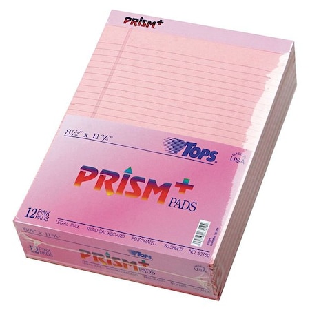 Tops 8-1/2 x 11-3/4" Colored Writing Pad, Pk12 TOP63150