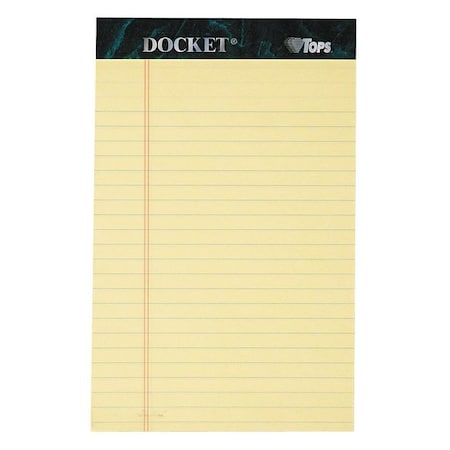 TOPS 5 x 8" Jr. Legal Ruled Perforated Pad, Double-Stiched, 50 Pg, Pk12 TOP63350