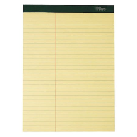 Tops 8-1/2 x 11-3/4" Canary Law Ruled Pad, 100 Pg, Pk6 TOP63396
