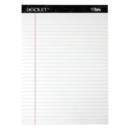 Tops 8-1/2 x 11-3/4" Legal Ruled Perforated Pad, Double-Stiched, 50 Pg, Pk12 TOP63410