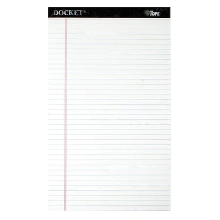 Tops 8-1/2 x 14" Legal Ruled Perforated Pad, Double-Stiched, 50 Pg, Pk12 TOP63590