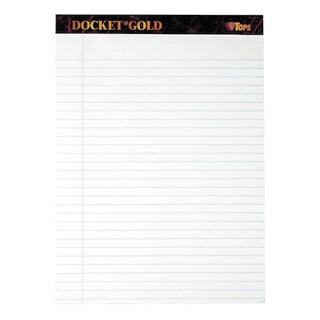 Tops 8-1/2 x 11-3/4" White Legal Ruled Perforated Pad, 50 Pg, Pk12 TOP63960