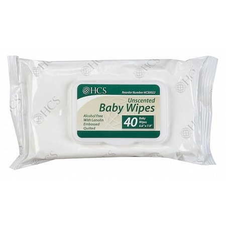 Hcs Baby Wipe, Unscented, PK12 HCS0022