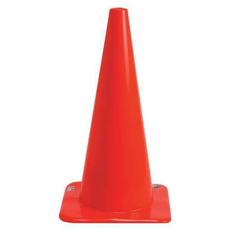 Brady Traffic Cone, Vinyl, Non-Reflective, 28 Height, 5 lb, Orange 80112