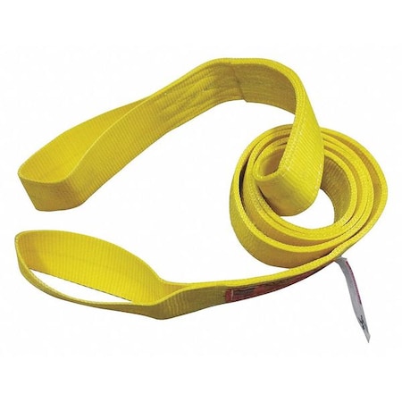 DAYTON Web Sling, Flat Eye and Eye - Type 3, 4 ft L, 2 in W, Nylon, Yellow 35XF45