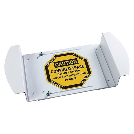 Brady Manhole Cover Sign, Polyester, Octagon, Confined Space Do Not Enter Without Obtaining Permit 47204