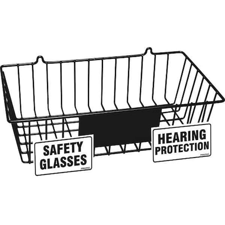 Brady Eyewear Rack, Tray, 15 Pairs, PVC Coated Steel, 4 1/2 in H x 15 3/8 in W x 8 3/4 in D, Black PD001E