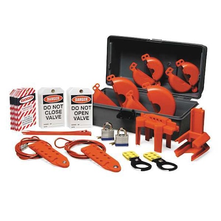Brady Portable Lockout Kit, Gray, Valve Lockout LKXV