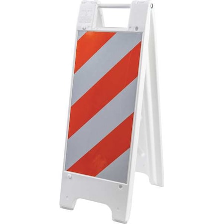 Brady Barricade, Rugged Polyethylene, Not Retroreflective, 36 in Height, 3 in Length, White 57630