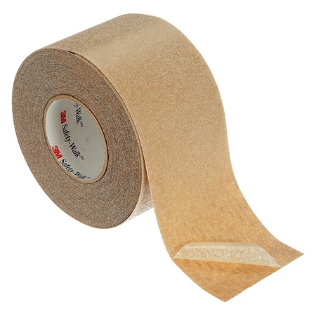 3M Anti-Slip Tape Mineral Coated; Substrate: Plastic Film 60 Grit Size, Clear, 4" W x 60 ft. L 620-4X60