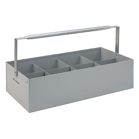 Westward WESTWARD Nipple Caddy, Steel, Gray, 20 in W x 10 in D x 5 in H, 8 Compartments 35XR73