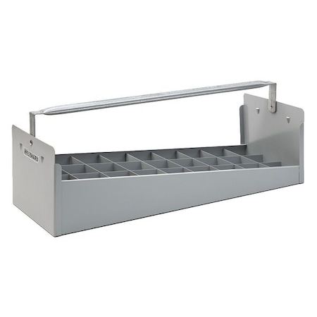 Westward WESTWARD Nipple Caddy, Steel, Gray, 24 in W x 8-1/2 in D x 6-1/2 in H 35XR74