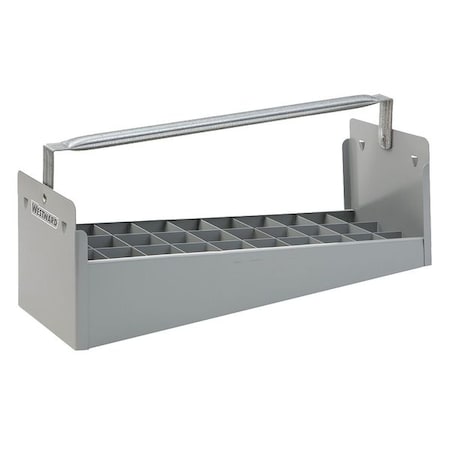 Westward WESTWARD Nipple Caddy, Steel, Gray, 19-1/2 in W x 6-1/2 in D x 6-1/2 in H 35XR75