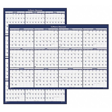 House Of Doolittle 32 x 48" Poster Style Reversible/Erasable Yearly Wall Calendar HOD3961