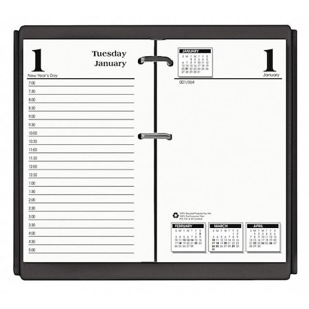 House Of Doolittle Calendar Refill, Daily, 3-1/2 x 6 In, White HOD4717
