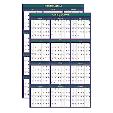 House Of Doolittle 24 x 37" Four Seasons Business and Academic Year Wall Calendar HOD390