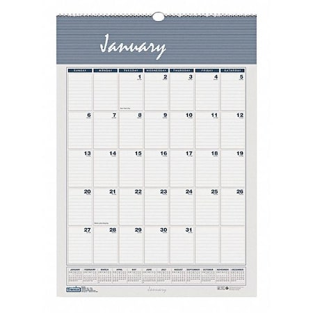 House Of Doolittle Monthly Wall Calendar, 12x17 In. HOD332