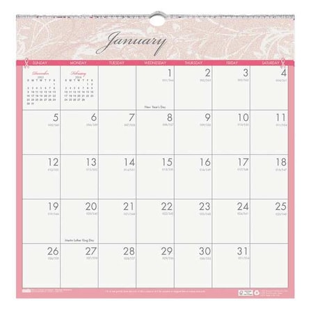 House Of Doolittle 12 x 12" Breast Cancer Awareness Monthly Wall Calendar HOD3671