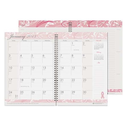 House Of Doolittle Breast Cancer Awareness Recycled Ruled Monthly Planner/Journal, 10 x 7, 12-Month (Jan to Dec): 2025 HOD5226