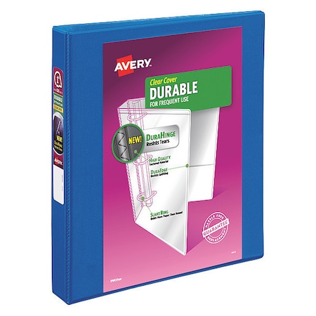 Zoro Select 1" Slant Ring Durable Binder, Blue AVE17014