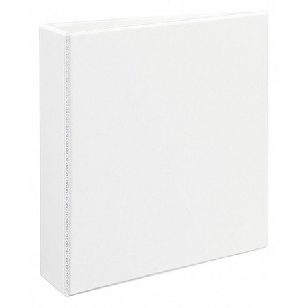 Zoro Select 2" D-Ring Binder, Heavy Duty, White AVE79192