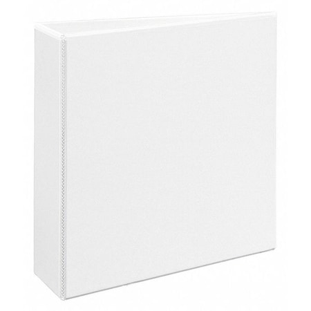 Zoro Select 3" D-Ring Binder, Heavy Duty, White AVE79193