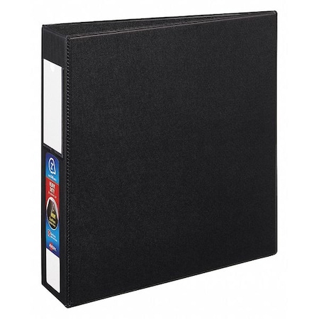 Zoro Select 2" D-Ring Binder, Heavy Duty, Black, 11 x 8.5 AVE79992