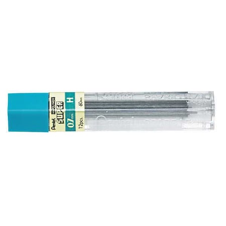 Pentel Lead Refill, Erasable, H, PK12 PEN50H
