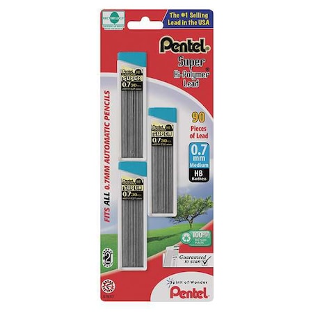 Pentel Lead Refill, 0.7mm, PK90 PENC27BPHB3K6