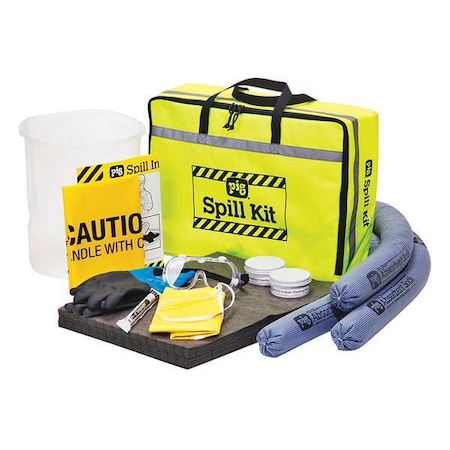 Pig Truck Spill Kit, 7 gal Volume Absorbed per Kit, Bag, Yellow, 57 KIT622