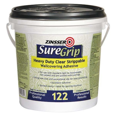 Rust-Oleum Wallcovering Adhesive, SureGrip(R) 122 Series, Tan, 1 gal, Bottle 02881
