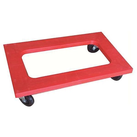 Zoro Select Gen. Purpse Dolly, Flush, 30inLx18inW, Red 35YM01