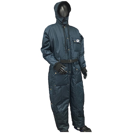 Polar Plus Heavy Duty Hooded Coverall -50F XL-Tall, 430 Denier Nylon Oxford Urethane-Coated Shell, Navy 22020-XLT