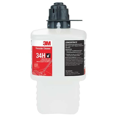 3M Peroxide Cleaner Concentrate, 2L Bottle, Fragrance Free, Green 34H