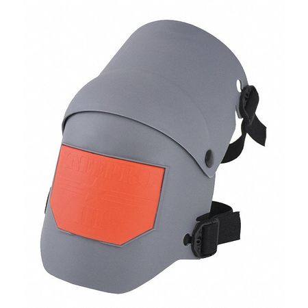 SELLSTROM KneePro Ultra Flex III Knee Pads, Hard Shell, Hinged, Non-Marking Grip Strip, Gray/Orange, 1 Pair S96110