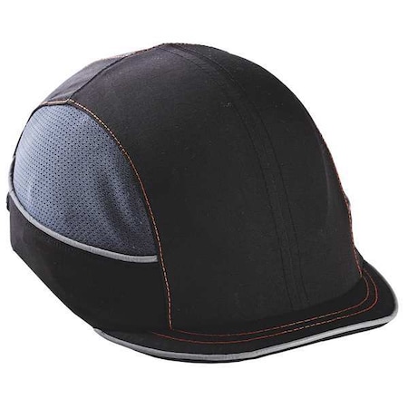 Ergodyne Bump Cap, Micro Brim Baseball, ABS, Hook-and-Loop Suspension, Black 8950