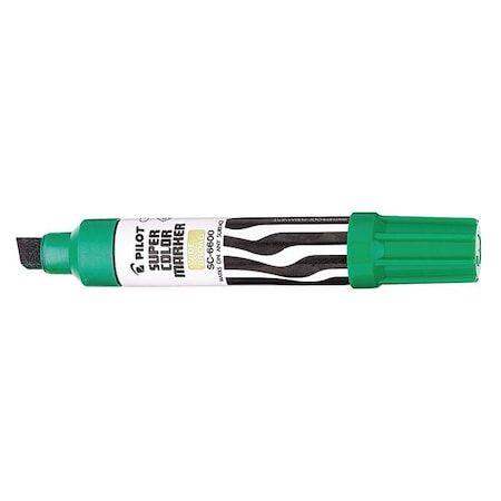 PILOT Green Permanent Marker, Chisel Tip PIL45400
