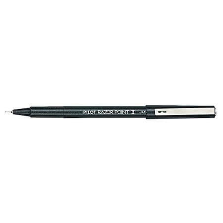 PILOT Black Marker Pen, Ultra Fine Tip, 12 PK PIL11009