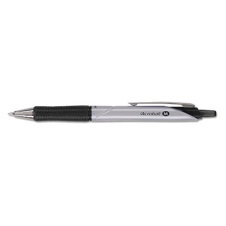 Pilot Acroball Pro Advanced Ink Hybrid Gel Pen, Retractable, Medium 1 mm, Black, PK12 PIL31910
