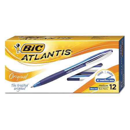 BIC Pen Retractable, Medium 1.0 mm, Blue PK12 BICVCG11BE